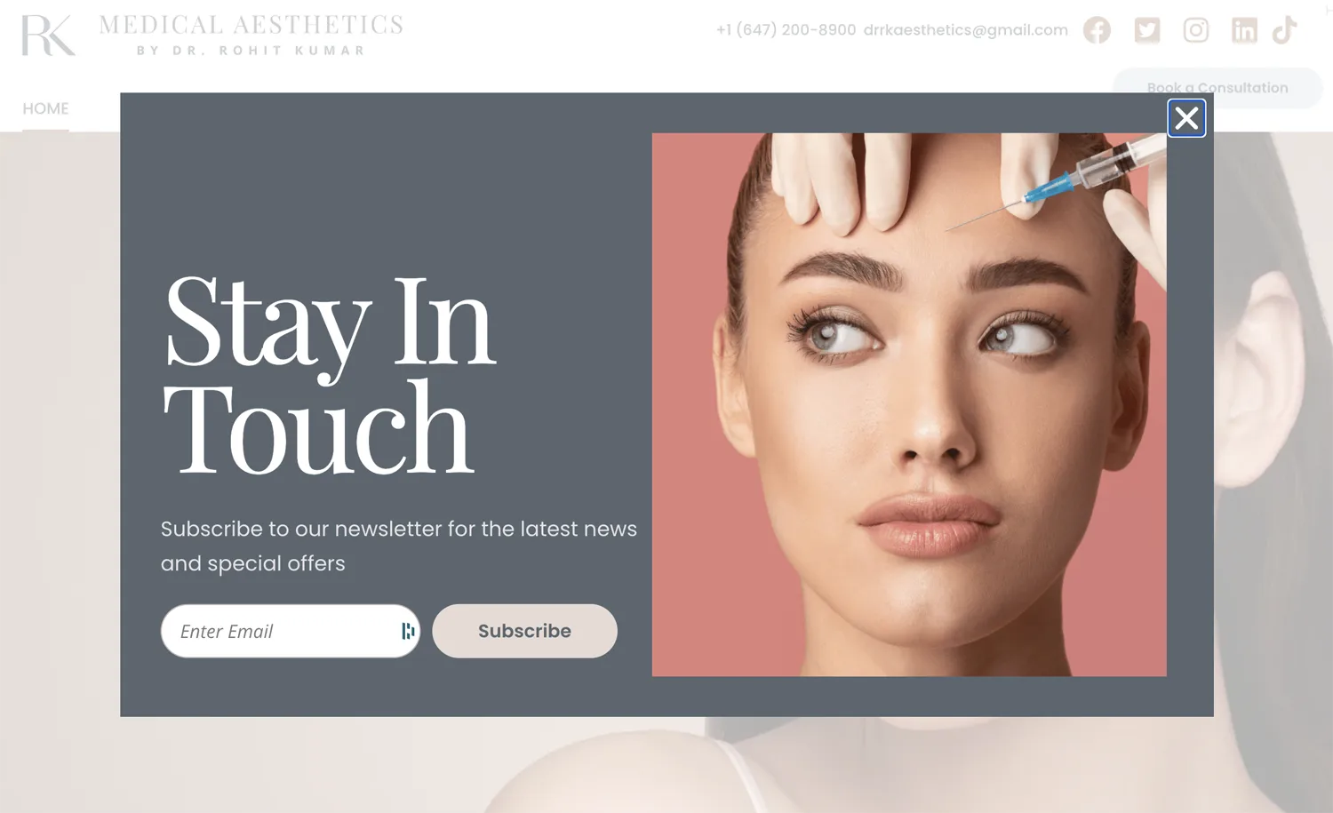 Popup example - Iconica Communications